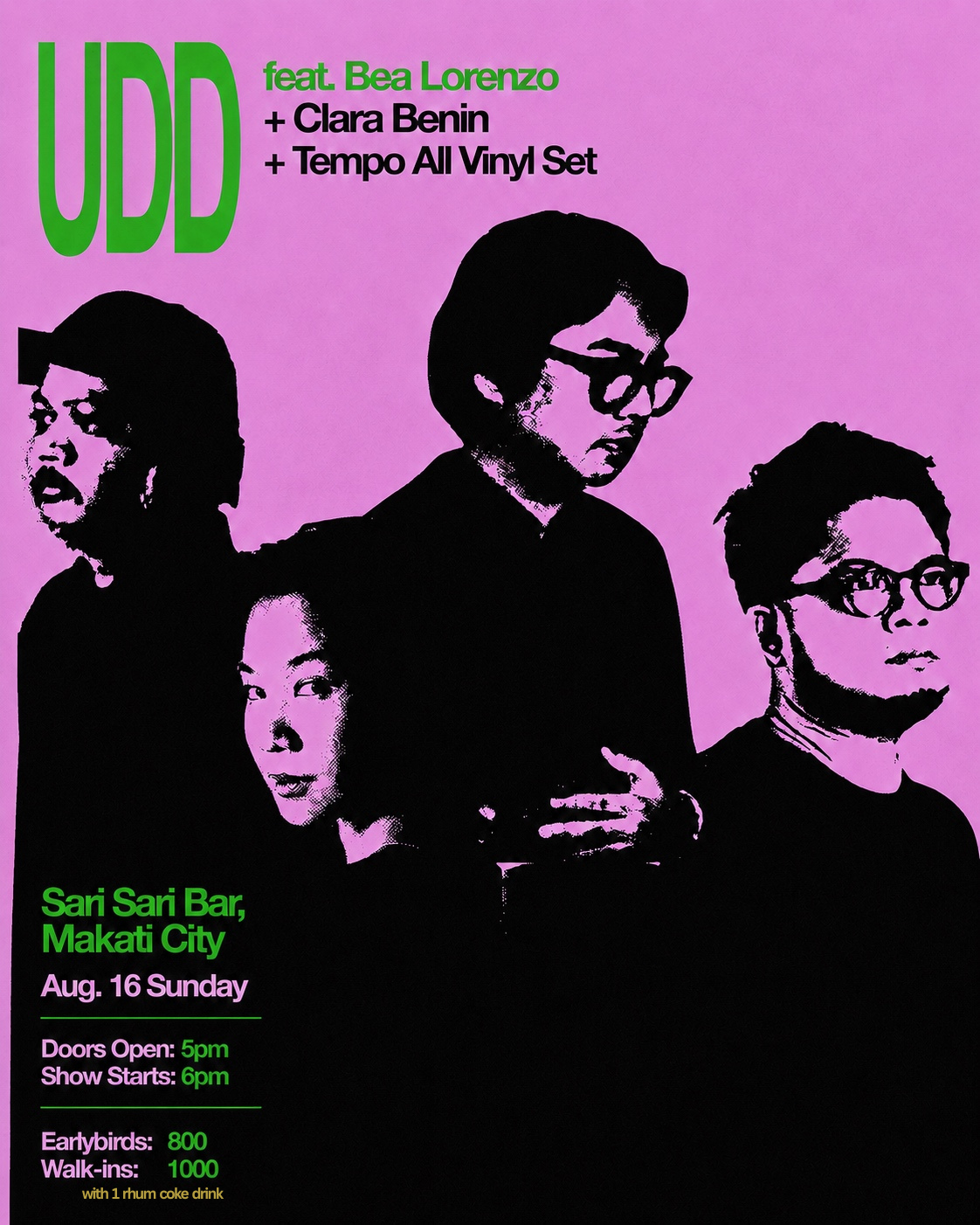 UDD with Bea Lorenzo + Clara Benin + Tempo All Vinyl Set at Sari Sari Bar, Makati